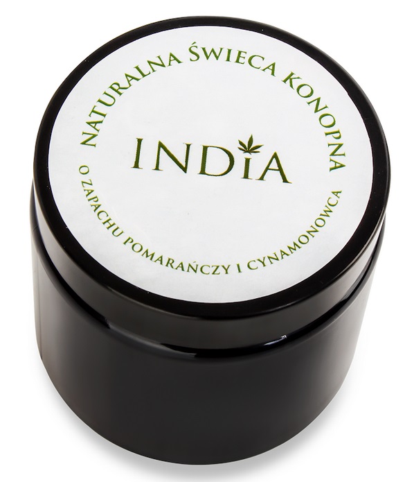 India cosmetics vela aromática con aceite de cáñamo 90 g