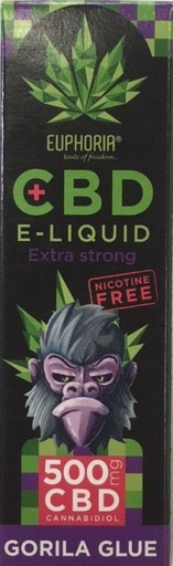 [53382] Euphoria CBD E-líquido Gorila Glue con 500 mg de CBD (Cannabidiol)