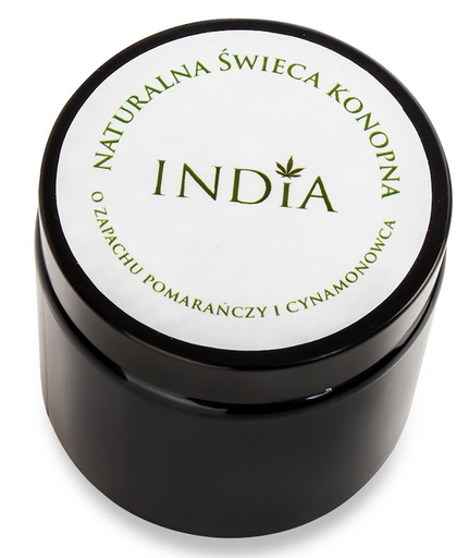 [54755] India cosmetics vela aromática con aceite de cáñamo 90 g